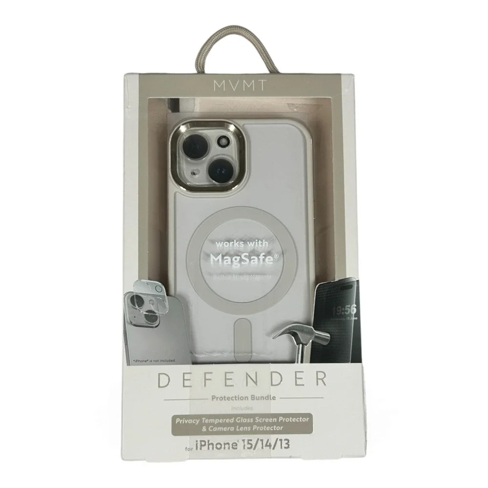 MVMT Bundle‎ for iPhone 15 14 13 Privacy Screen Lens Protector MagSafe Case
